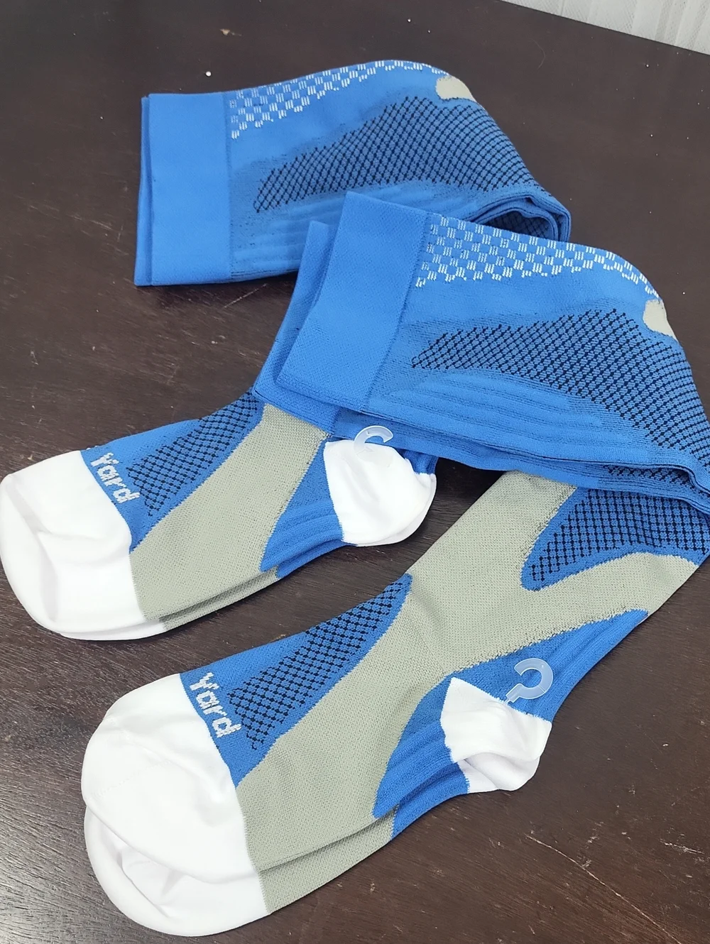 Nurse Yard Blue Athletic Compression Socks - Performance Support. Bundle of 2